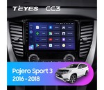 Штатная магнитола для Mitsubishi Pajero Sport 2016-2018 Teyes CC3 9.0" (4 Gb)