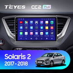 Штатная магнитола для Hyundai Solaris 2017-2018 Teyes CC2L Plus 9.0" (1 Gb)