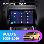 Штатная магнитола для Volkswagen Polo 2008-2018 Teyes CC3 9.0" (3 Gb)