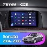 Штатная магнитола для Hyundai Sonata 2004-2008 Teyes CC3 9.0" (6 Gb)