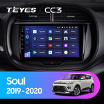 Штатная магнитола для Kia Soul 2019-2020 Teyes CC3 9.0" (6 Gb)