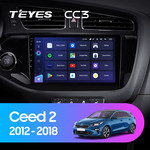 Штатная магнитола для Kia Ceed 2012-2018 Teyes CC3 9.0" (4 Gb)