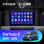 Штатная магнитола для Smart Fortwo 2010-2015 Teyes CC2L Plus 9.0" (1 Gb)