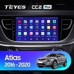 Штатная магнитола для Geely Atlas 2016-2020 Teyes CC2 Plus 9.0" (4 Gb)