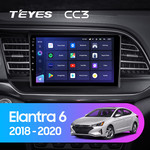 Штатная магнитола для Hyundai Elantra 2018-2020 Teyes CC3 9.0" (3 Gb)