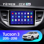 Штатная магнитола для Hyundai Tucson 2015-2018 Teyes CC2 Plus 9.0" (6 Gb)