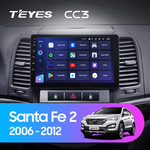 Штатная магнитола для Hyundai Santa Fe 2006-2012 Teyes CC3 9.0" (6 Gb)