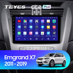 Штатная магнитола для Geely Emgrand X7 2011-2019 Teyes CC2 Plus 9.0" (4 Gb)