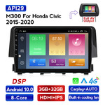 Navifly M300 3+32G Android10 Car Video For Honda Civic 2015-2020 Car DVD Player Navigation IPS DSP Carplay Auto HD-MI
