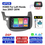 Navifly M300 3+32G Android10 Car Video For Honda Jazz 2007-2014 LHD Car DVD Player Navigation IPS DSP Carplay Auto HD-MI