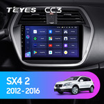 Штатная магнитола для Suzuki SX4 2012-2016 Teyes CC3 9.0" (6 Gb)