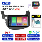 Navifly M300 3+32G Android10 Car Video For Honda Jazz 2007-2013(LHD) Car DVD Player Navigation IPS DSP Carplay Auto HD-MI