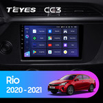 Штатная магнитола для Kia Rio 2020-2021 Teyes CC3 9.0" (3 Gb)