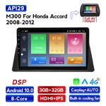 Navifly M300 3+32G Android10 Car Video For Honda Accord 2008-2012 Car DVD Player Navigation IPS DSP Carplay Auto HD-MI