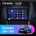 Штатная магнитола для Lada Granta 2018-2019 Teyes CC3 9.0" (3 Gb)