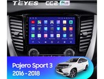 Штатная магнитола для Mitsubishi Pajero Sport 2015-2019 Teyes CC2 Plus 9.0" (6 Gb)