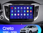 Штатная магнитола для Hyundai Creta 2015-2018 Teyes CC2 Plus 10.2" (6 Gb)