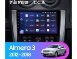 Штатная магнитола для Nissan Almera 2012-2018 Teyes CC3 9.0" (3 Gb)