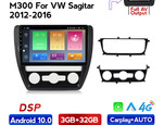 Navifly M300 3+32G Android10 Car Video For VW Sagitar 2012-2016 Car DVD Player Navigation IPS DSP Carplay Auto HD-MI