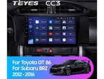 Штатная магнитола для Subaru BRZ 2012-2016 Teyes CC3 9.0" (3 Gb)