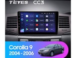 Мультимедийное устройство Teyes CC3 9.0" 6 Gb для Toyota Corolla 2004-2006