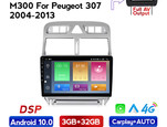 Navifly M300 3+32G Android10 Car Video For 2004-2013 Peugeot 307 Car DVD Player Navigation IPS DSP Carplay Auto HD-MI